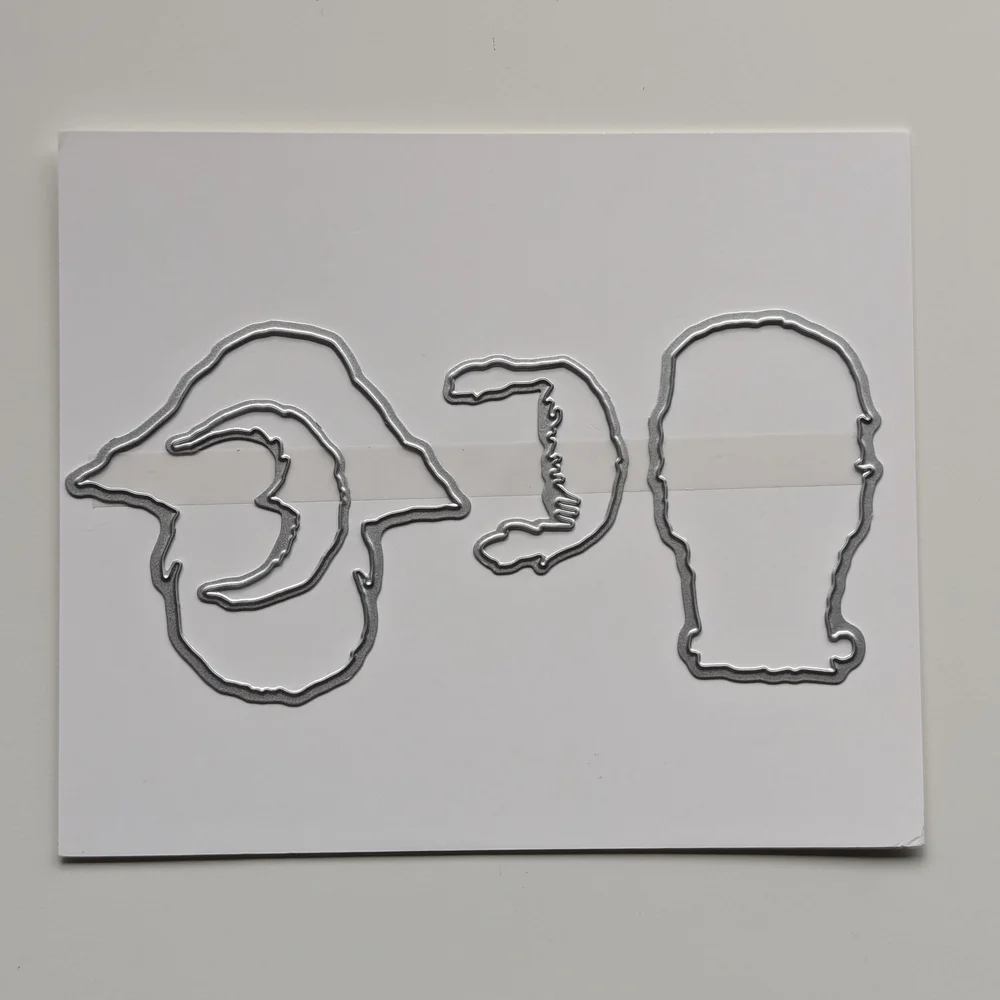 Sizzix Tim Holtz Monsters Stamps & Dies And Wood Planks Embossing Folder - Picture 5 of 7